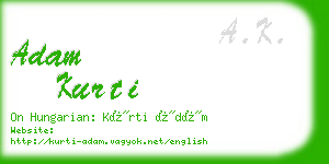 adam kurti business card