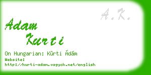 adam kurti business card